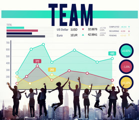 Team Corporate Teamwork Collaboration Assistance Concept