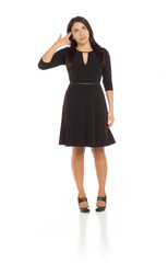 Fototapeta premium Model isolated despair gun