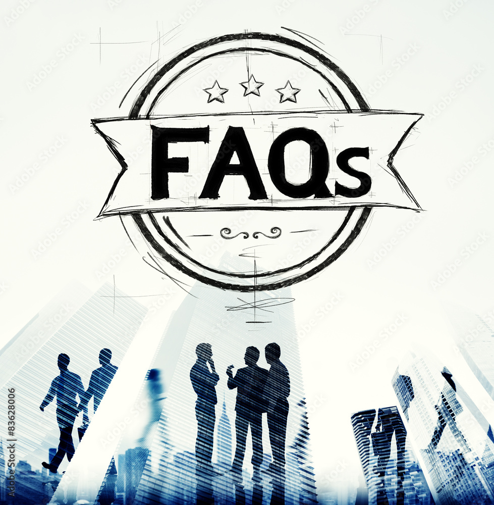 Poster faq frequently asked questions guidance explanation concept