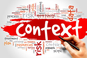 Context word cloud, business concept