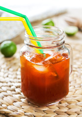 Thai Ice tea with lime