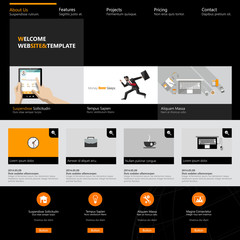 Website Template. Vector illustration.