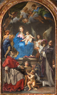 Rome - Madonna Enthroned with SS Charles Borromeo and Ignatius