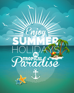 Vector illustration on a summer holiday theme