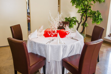 elegant table set for a dinner