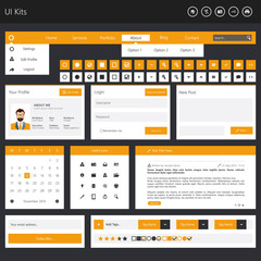 Flat Website Elements / Template Vector