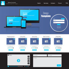 business website template vector illustration
