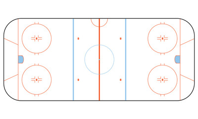 Ice Hockey Rink With Skate Marks