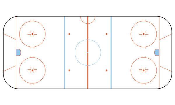 Ice Hockey Rink With Skate Marks