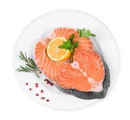 fresh salmon steak