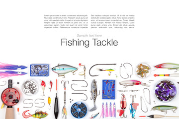 fishing tackle on white background © 123object_stock