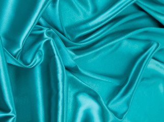 Blue silk drapery. 