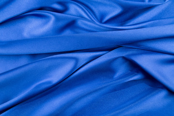 Blue silk drapery. 