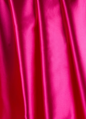 Pink silk drapery.