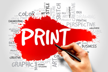 PRINT word cloud concept