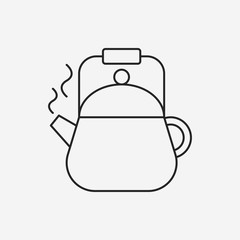 tea pot line icon
