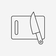 Cutting board line icon