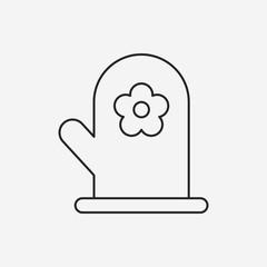 baking gloves line icon