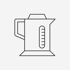 Electric kettle line icon