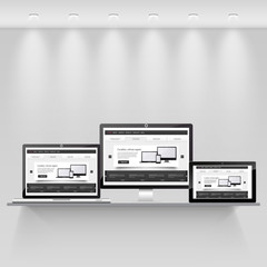 Fototapeta premium Responsive Web Template. Vector Eps 10