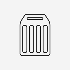 Cutting board line icon