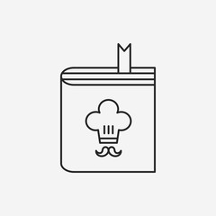 cooking book line icon