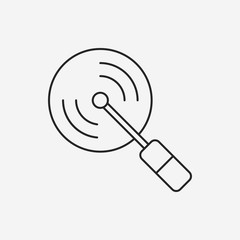 pizza cutter line icon