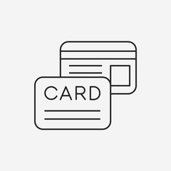 Fototapeta na wymiar credit card line icon