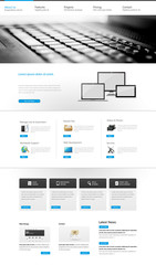 Modern Clean One page website design template.
