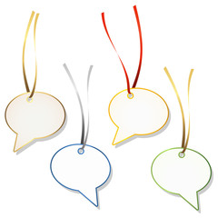 speech bubble hangtags