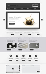 Naklejka premium Modern Clean One page website design template.