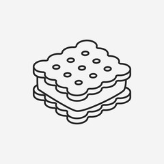 cookie line icon