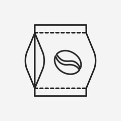 coffee bean bag line icon