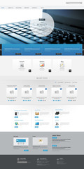 Modern Clean One page website design template.