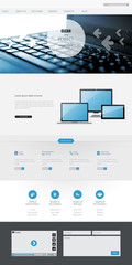 Modern Clean One page website design template.