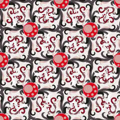Seamless pattern. gray background.