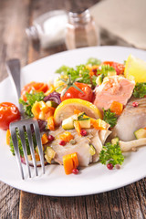 fish and vegetable