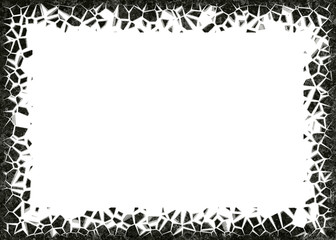 frame from stones on white backgrounds