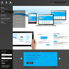 Modern Clean website design template Vector