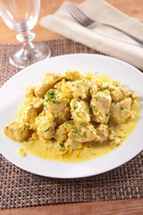 chicken and curry sauce