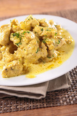 chicken and curry sauce
