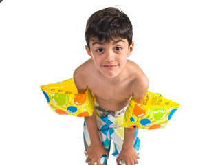Happy child in swimsuit © luismolinero
