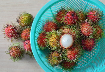 rambutan peel out in the basket