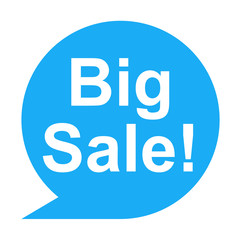 Icono texto Big Sale! azul