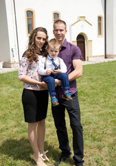 happy family in front of the church © shoot4pleasure10