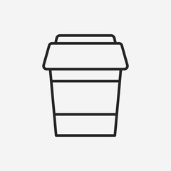 hot coffee line icon