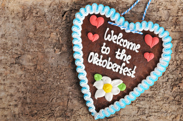 Bayerisches Oktoberfest Lebkuchenherz
