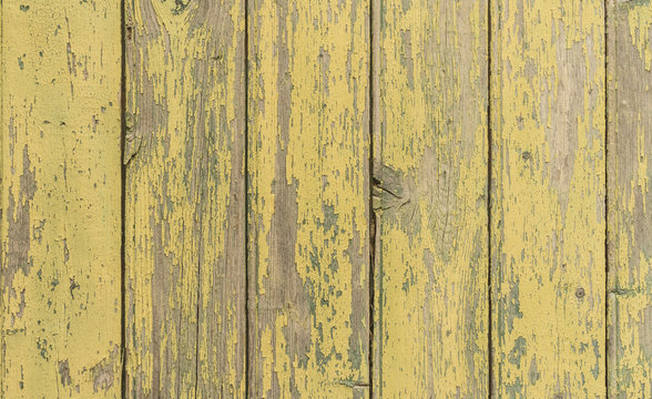 Shabby wood background yellow © vulcanus