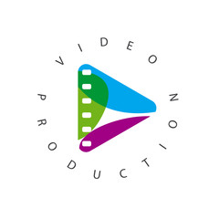 vector logo abstract play button