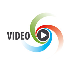 Abstract vector logo to view the video